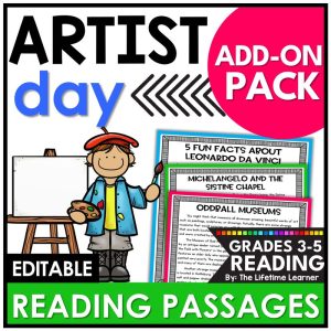 Artist Reading Comprehension Passages Add On Pack