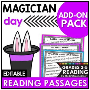Magician Reading Comprehension Passages Add On Pack