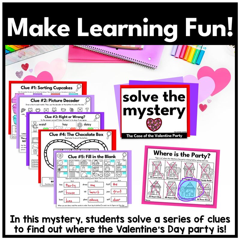 Valentine’s Day Math Mystery – 1st Grade Math Review - Image 2