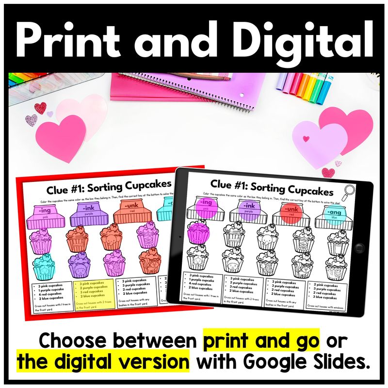 Valentine’s Day Math Mystery – 1st Grade Math Review - Image 4