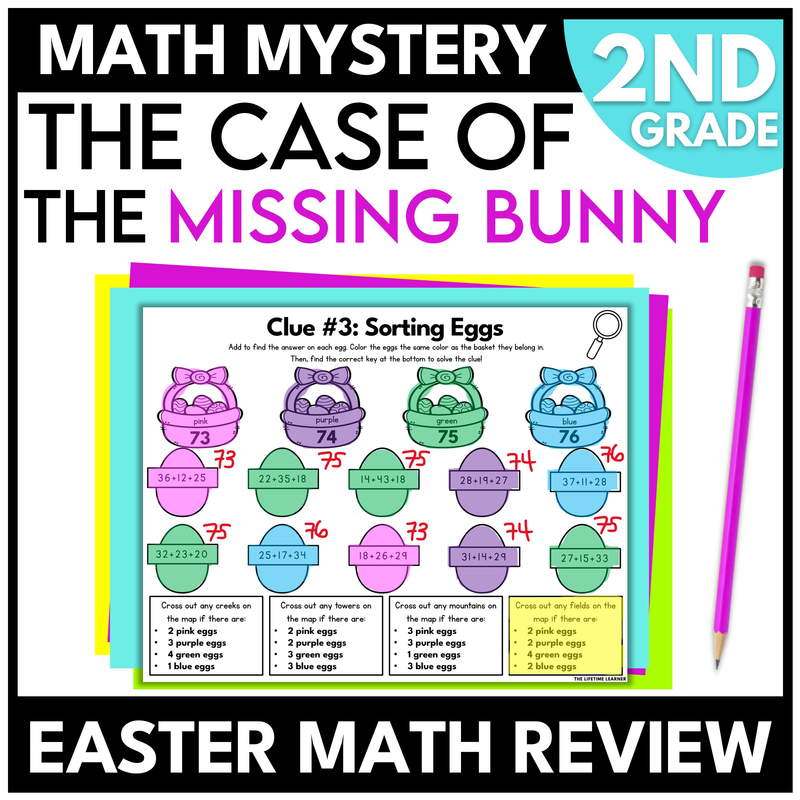 Easter Math Mystery – 2nd Grade Math Review