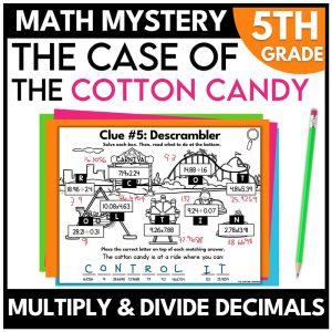 Theme Park Math Mystery – 5th Grade Multiply & Divide Decimals