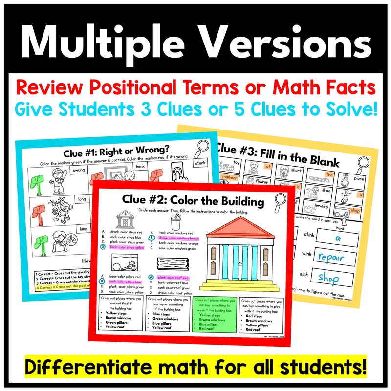 Mail Math Mystery – Kindergarten Positional Words - Image 3
