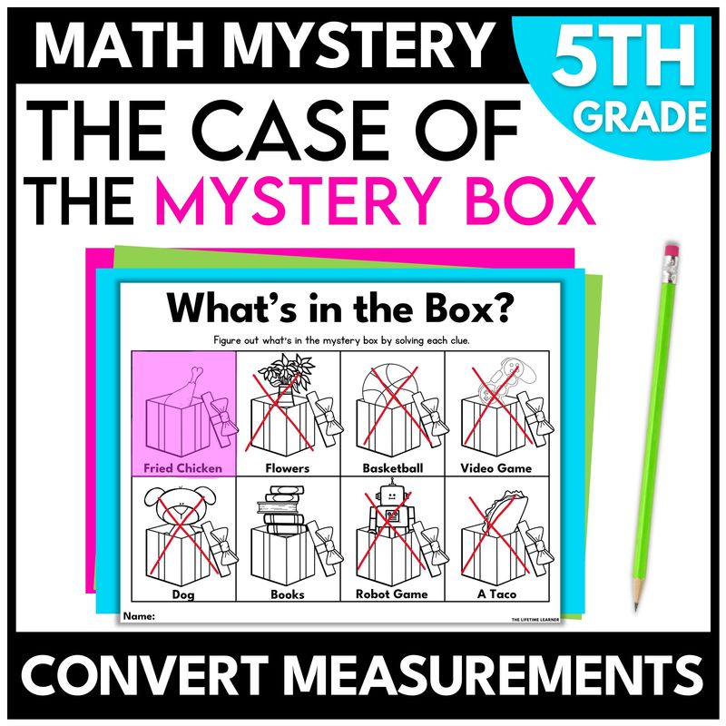 Box Math Mystery – 5th Grade Measurement Conversions