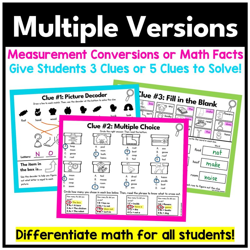 Box Math Mystery – 5th Grade Measurement Conversions - Image 3
