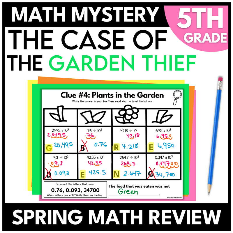 Spring Math Mystery – 5th Grade