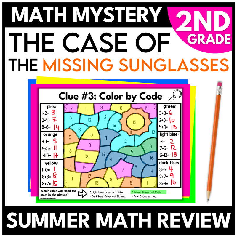 Summer Math Mystery – 2nd Grade Math Review