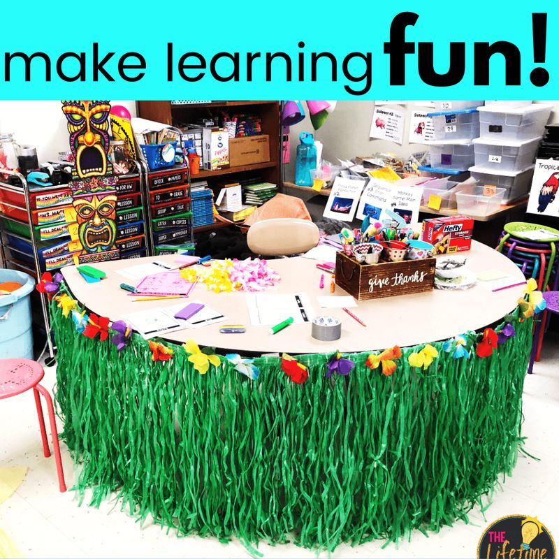 2nd Grade Reading Hawaii Beach Day End of Year Room Transformation - Image 3