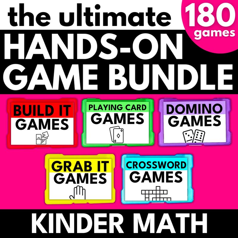 Kindergarten Math Hands On Game Bundle