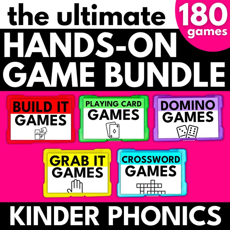 Kindergarten Phonics Hands On Game Bundle