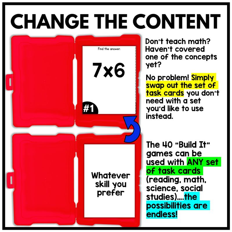 Build It Multiplication and Division Math Fact Card Games - Image 4