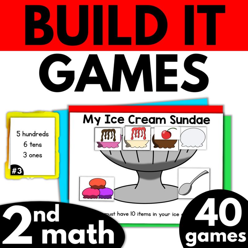 Build It 2nd Grade Math Card Games