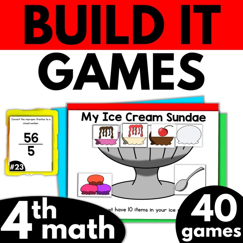 Build It 4th Grade Math Card Games