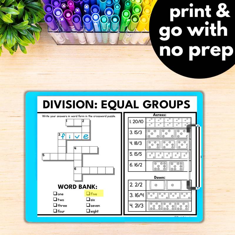 crossword puzzles are print and go with no prep