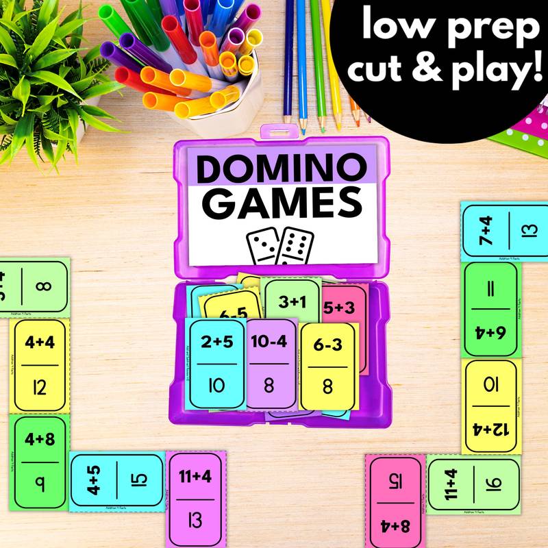 dominoes are low prep, just cut and play