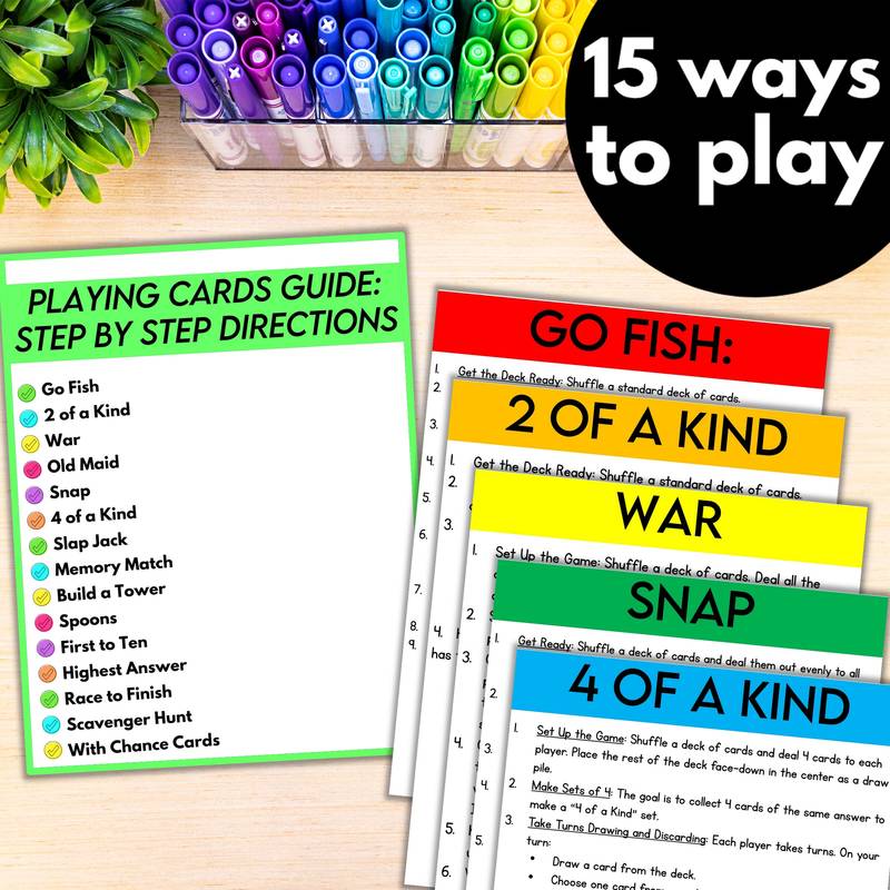 15 ways to use the playing card games