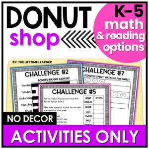 Donut Classroom Transformation – Just the Worksheets (Math & Reading)