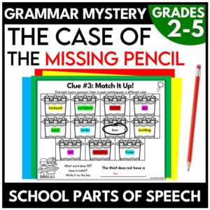 Back to School Parts of Speech Mystery | Grammar Review