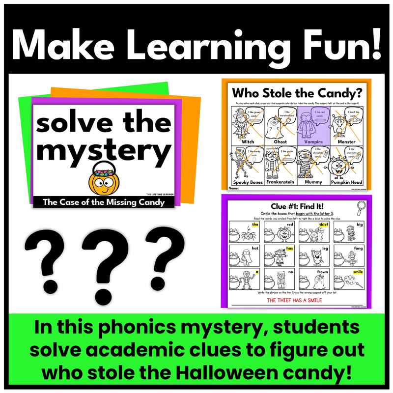 Halloween Kindergarten Phonics Mystery – Phonics Review - Image 2