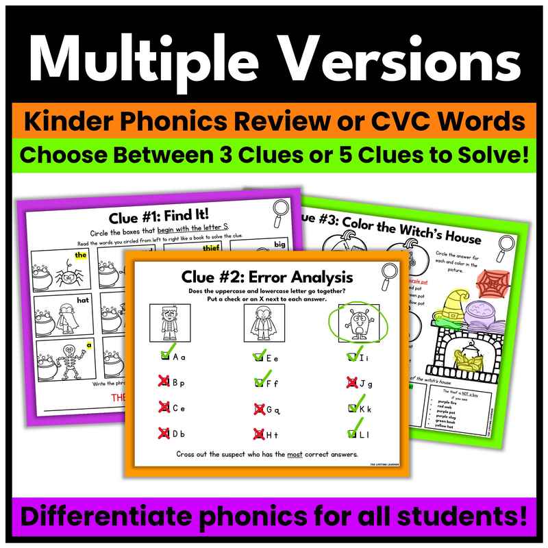 Halloween Kindergarten Phonics Mystery – Phonics Review - Image 3