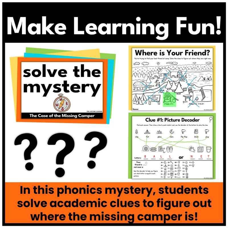 Camping Kindergarten Phonics Mystery – Beginning Blends - Image 2