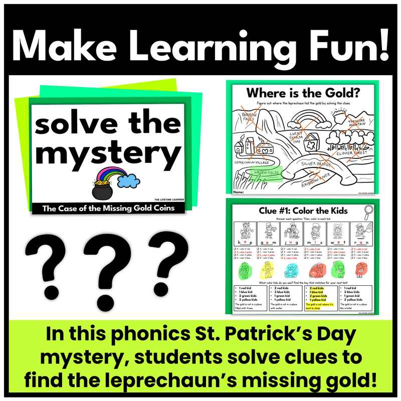 St. Patrick’s Day Kindergarten Phonics Mystery – Phonics Review - Image 2