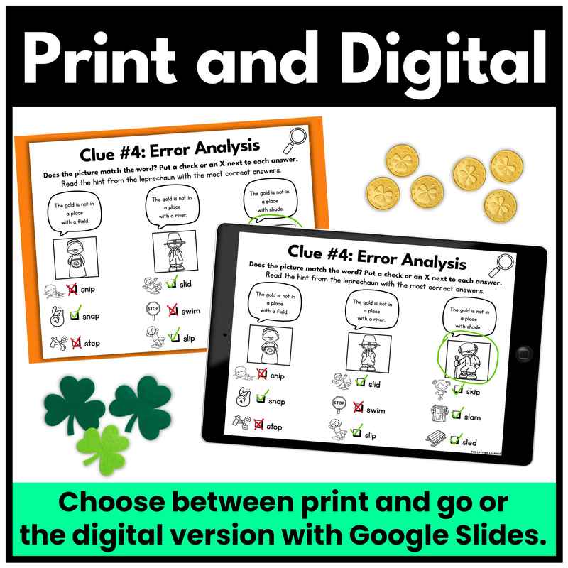 St. Patrick’s Day Kindergarten Phonics Mystery – Phonics Review - Image 4