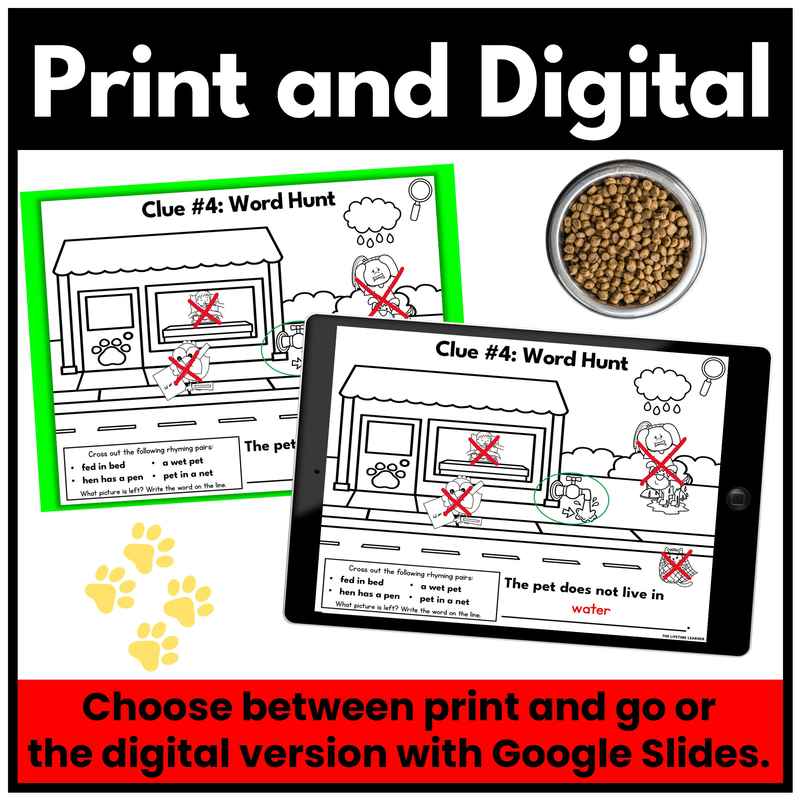 Pet Kindergarten Phonics Mystery – CVC Short E Words - Image 4