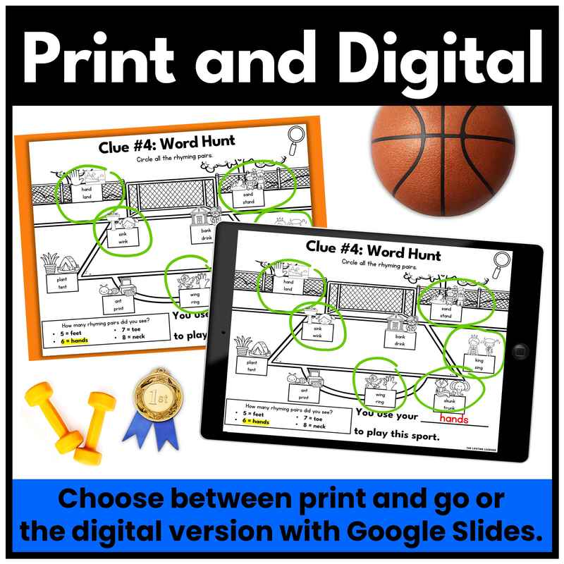 Sports Kindergarten Phonics Mystery – Ending Blends - Image 4