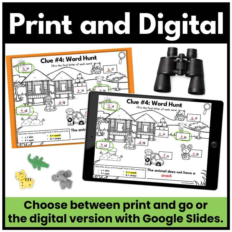 Safari Kindergarten Phonics Mystery – CVC Short I Words - Image 4