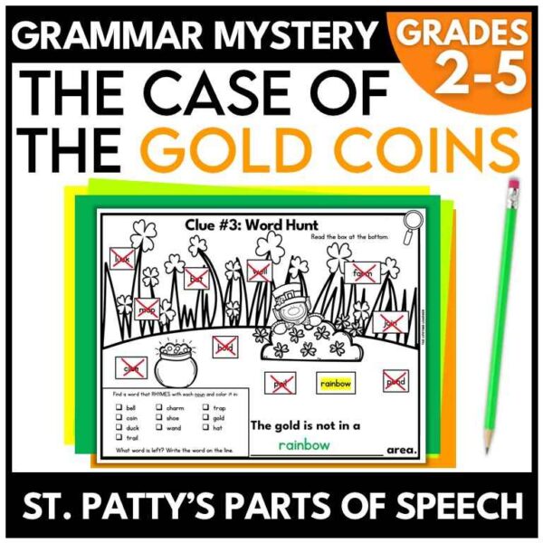 St. Patrick's Day Parts of Speech Mystery | Escape Room Activity