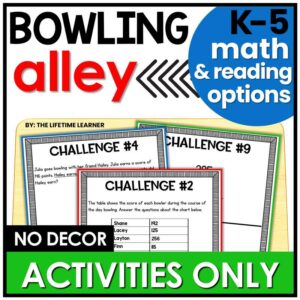 Bowling Classroom Transformation – Just the Worksheets (Math & Reading)