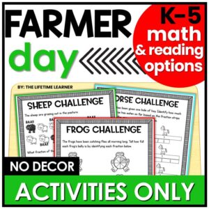 Farmer Classroom Transformation – Just the Worksheets (Math & Reading)
