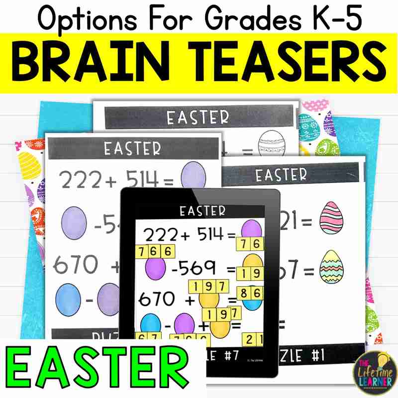 Easter Math Brain Teasers