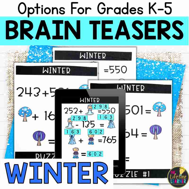 Winter Math Brain Teasers