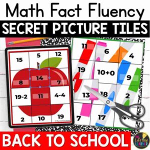 Back to School Math Mystery Pictures Fact Fluency Practice
