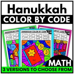 Hanukkah Math Coloring Pages