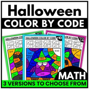 Halloween Math Coloring Pages