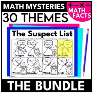 Math Fact Fluency Math Mystery Bundle