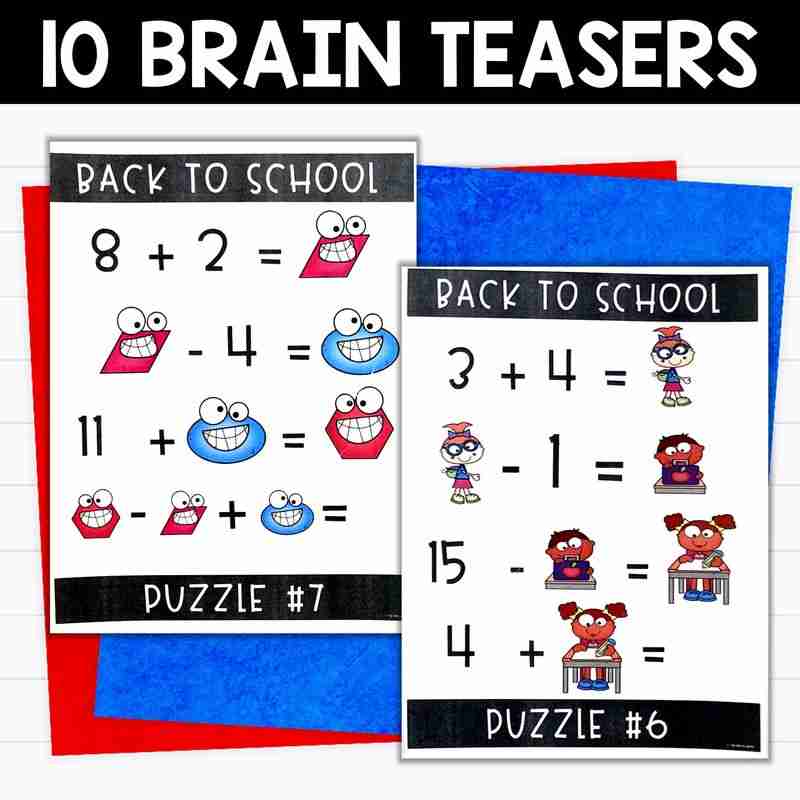 Back to School Math Brain Teasers - Image 2