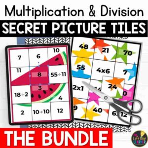 Multiplication and Division Math Mystery Pictures Bundle