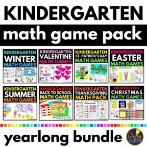 Kindergarten Math Games Yearlong Bundle