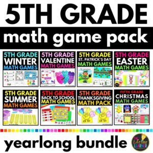 5th Grade Math Games Yearlong Bundle