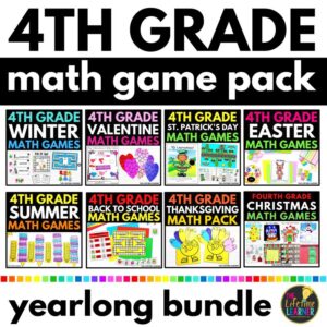 4th Grade Math Games Yearlong Bundle