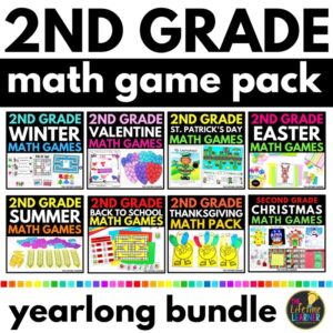 2nd Grade Math Games Yearlong Bundle