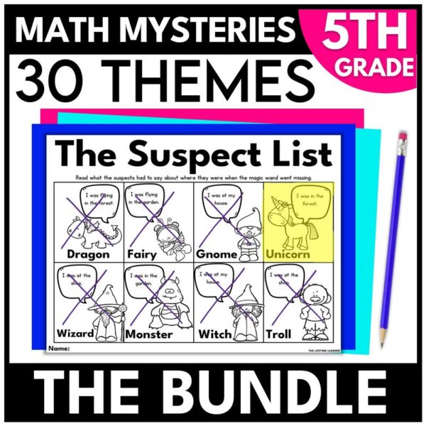 5th Grade Math Mystery Bundle