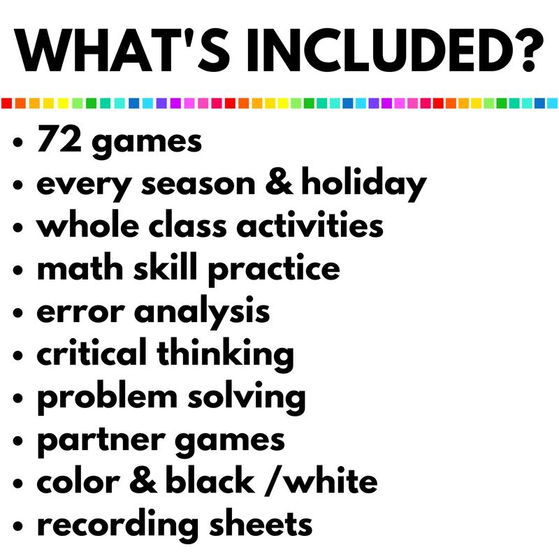 2nd Grade Math Games Yearlong Bundle - Image 2