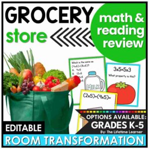 Grocery Store Math and Reading Classroom Transformation Bundle