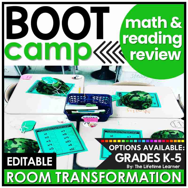 Boot Camp Math and Reading Classroom Transformation Bundle
