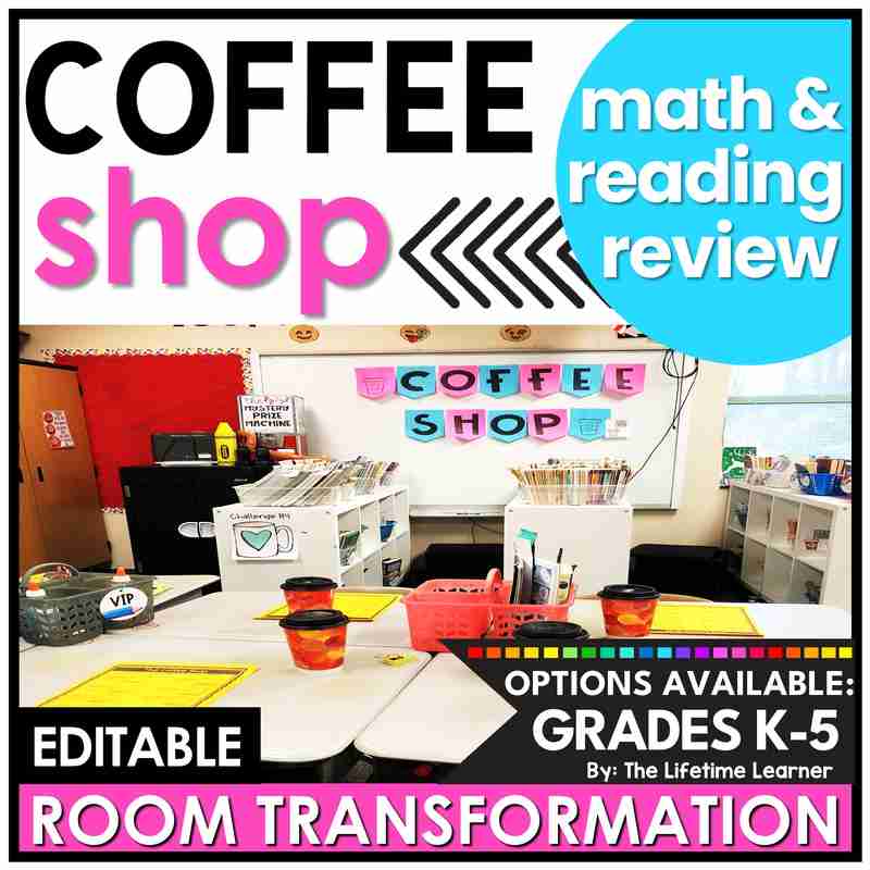 Coffee Shop Math and Reading Classroom Transformation Bundle